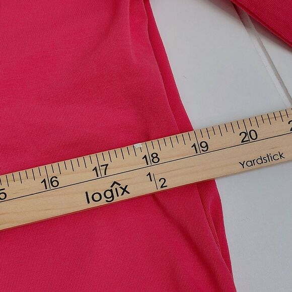 Soft Surroundings Wear Anywhere Dress Size Missy XL Stretch Faux Wrap Pink Coral - Picture 7 of 7